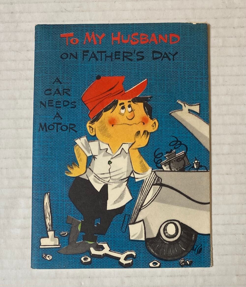 Vintage To My Husband on Fathers Day Greeting Card American Greetings 999A